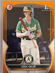 Zack Gelof [Orange] Baseball Cards 2023 Bowman Chrome Prospects Prices