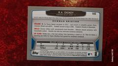 Back  | R. A. Dickey Baseball Cards 2013 Bowman