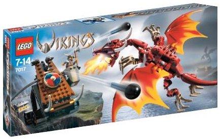 Viking Catapult versus the Nidhogg Dragon #7017 LEGO Vikings