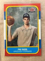Pau Gasol #235 Basketball Cards 2001 Fleer Platinum Prices