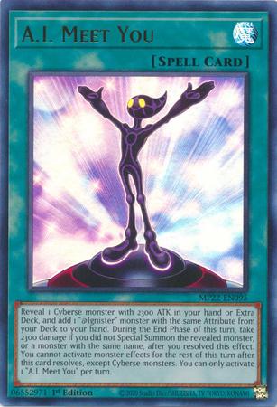 A.I. Meet You MP22-EN095 YuGiOh 2022 Tin of the Pharaoh's Gods Mega Pack