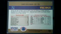 Back | Chris Doleman Football Cards 1990 Pro Set FACT Cincinnati