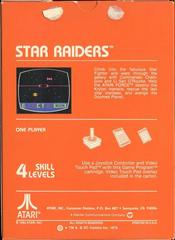 Back Cover | Star Raiders Atari 2600