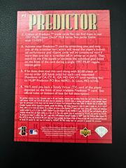 Back Of Card | Chipper Jones Baseball Cards 1997 Upper Deck Predictor Retail
