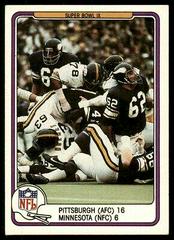 Super Bowl IX [Pittsburgh vs. Minnesota] #65 Football Cards 1982 Fleer Team Action Prices