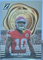 Isiah Pacheco #13 Football Cards 2023 Panini Zenith Zeal of Approval Prices
