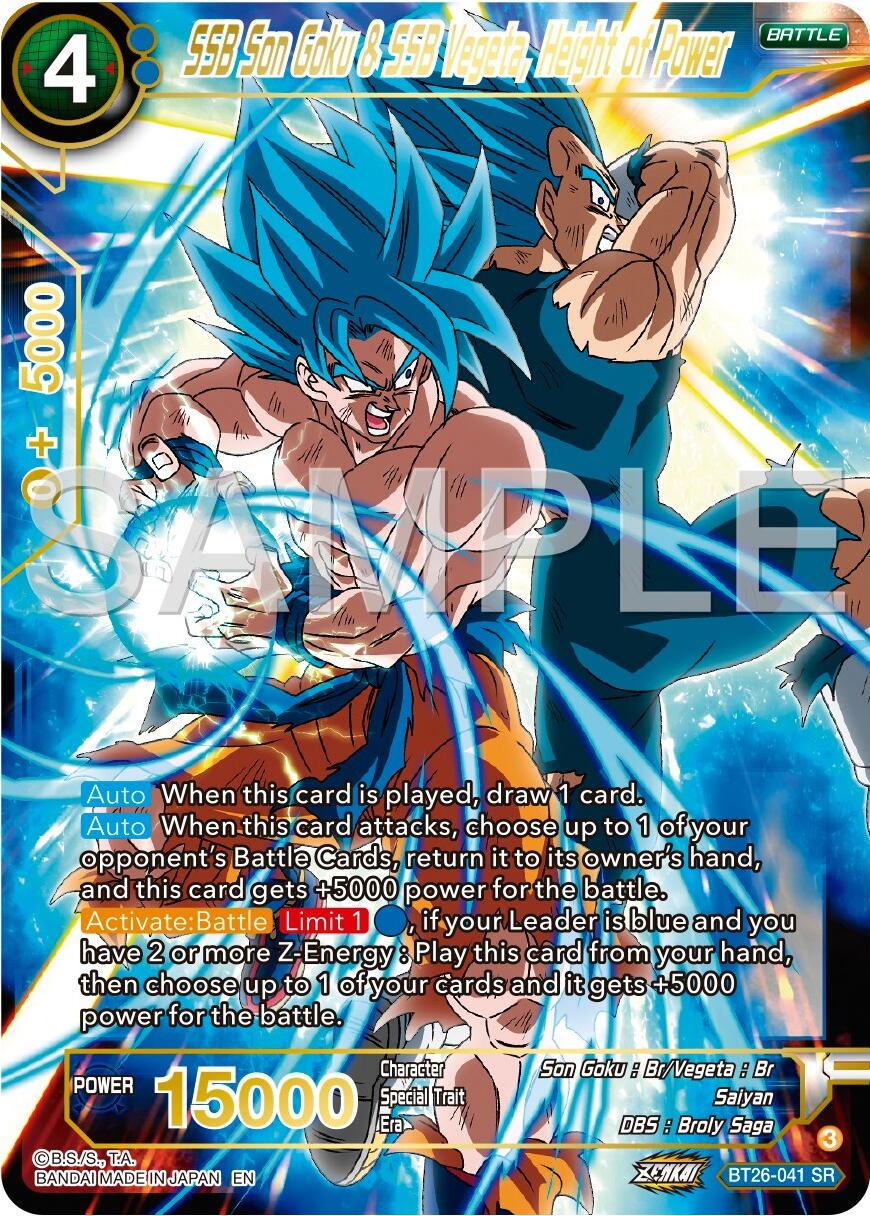 SSB Son Goku & SSB Vegeta, Height of Power [Foil] BT26-041 Dragon Ball Super Ultimate Advent