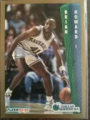 Brian Howard #323 Basketball Cards 1992 Fleer Prices