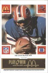 Chris Burkett #85 Football Cards 1986 McDonald's Bills Prices