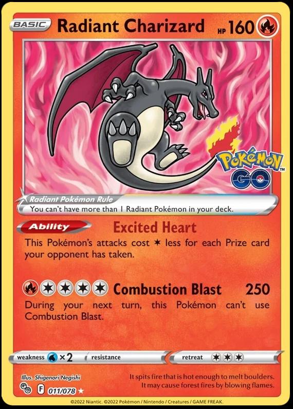 Radiant Charizard #11 Prices | Pokemon Go | Pokemon Cards