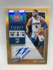 Bruce Brown [White Jersey Autograph Orange] #102 Basketball Cards 2018 Panini Contenders Optic Prices