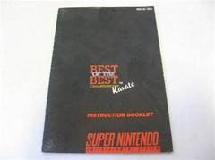 Best Of The Best Championship Karate - Manual | Best of the Best Championship Karate Super Nintendo