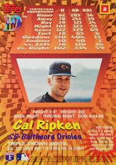 Rear | Cal Ripken Baseball Cards 1995 Topps DIII