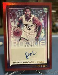 Davion Mitchell [Red] Basketball Cards 2021 Panini Recon Rookie Signatures Prices