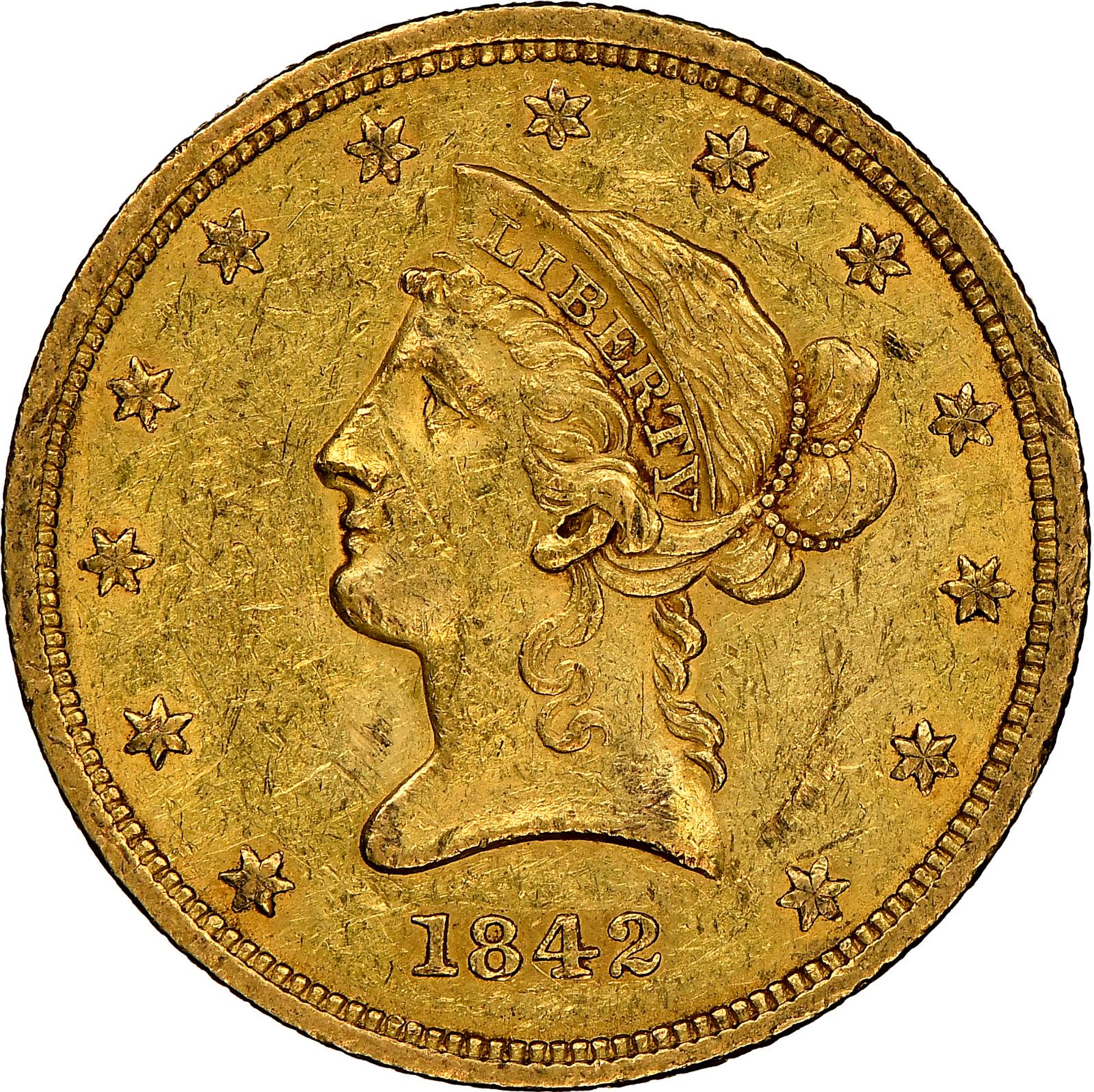 1842 [SMALL DATE] Coins Liberty Head Gold Eagle