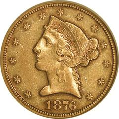 1876 Coins Liberty Head Half Eagle Prices