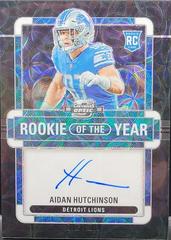 Aidan Hutchinson [Rookie of the Year Autograph Black Scope] #ROY-AH Football Cards 2022 Panini Contenders Optic Rookie of the Year Prices