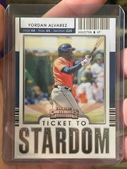 Yordan Alvarez #TTS-YA Baseball Cards 2021 Panini Contenders Ticket to Stardom Prices