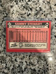 Back | Sammy Stewart Baseball Cards 1986 Topps Traded Tiffany