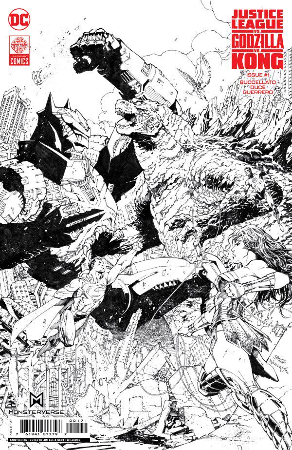 Justice League vs. Godzilla vs. Kong [Lee] #1 (2023) Comic Books Justice League vs. Godzilla vs. Kong