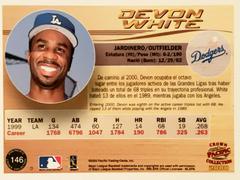 Rear | Devon White Baseball Cards 2000 Pacific Crown Collection