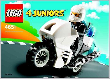 Police Motorcycle #4651 LEGO 4 Juniors