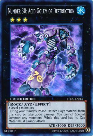 Number 30: Acid Golem of Destruction REDU-ENSE2 YuGiOh Return of the Duelist