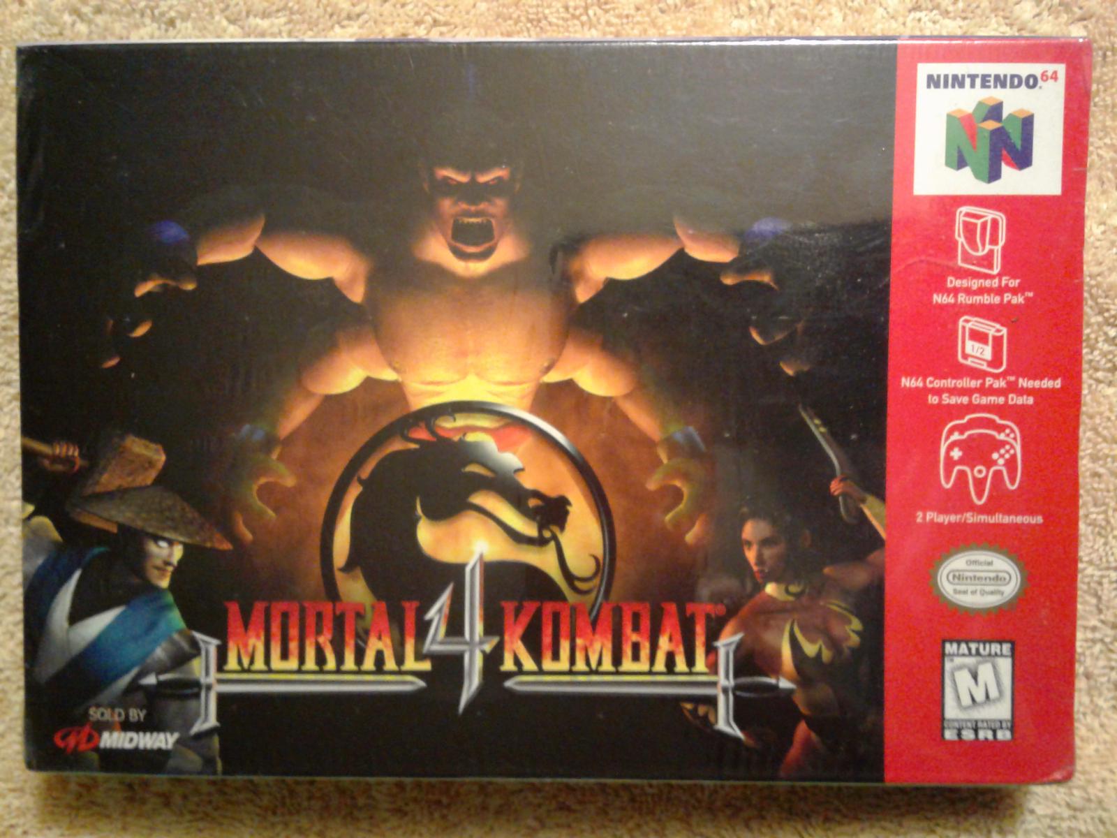 1998 MORTAL KOMBAT 4 Nintendo N64 PSP Video Game = Promo 2pg Print AD/Poster