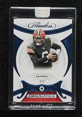 Baker Mayfield [Aquamarine] Football Cards 2020 Panini Flawless Prices