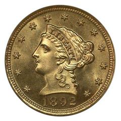 1892 [PROOF] Coins Liberty Head Quarter Eagle Prices
