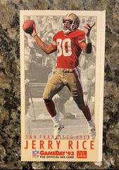 Jerry Rice #McD15 Football Cards 1993 McDonald's Gameday Prices