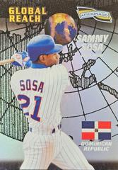 Sammy Sosa [Global Reach] #158 Baseball Cards 1996 Pinnacle Aficionado Slick Picks Prices