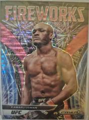 Kamaru Usman [Pink Pulsar] #11 Ufc Cards 2022 Panini Prizm UFC Fireworks Prices