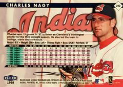 Rear | Charles Nagy Baseball Cards 1998 Fleer Tradition