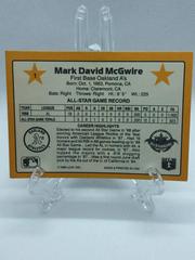 Back Of Card | Mark McGwire Baseball Cards 1988 Leaf