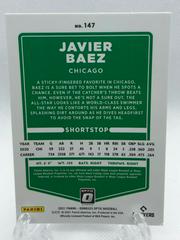 Back Of Card | Javier Baez Baseball Cards 2021 Panini Donruss Optic