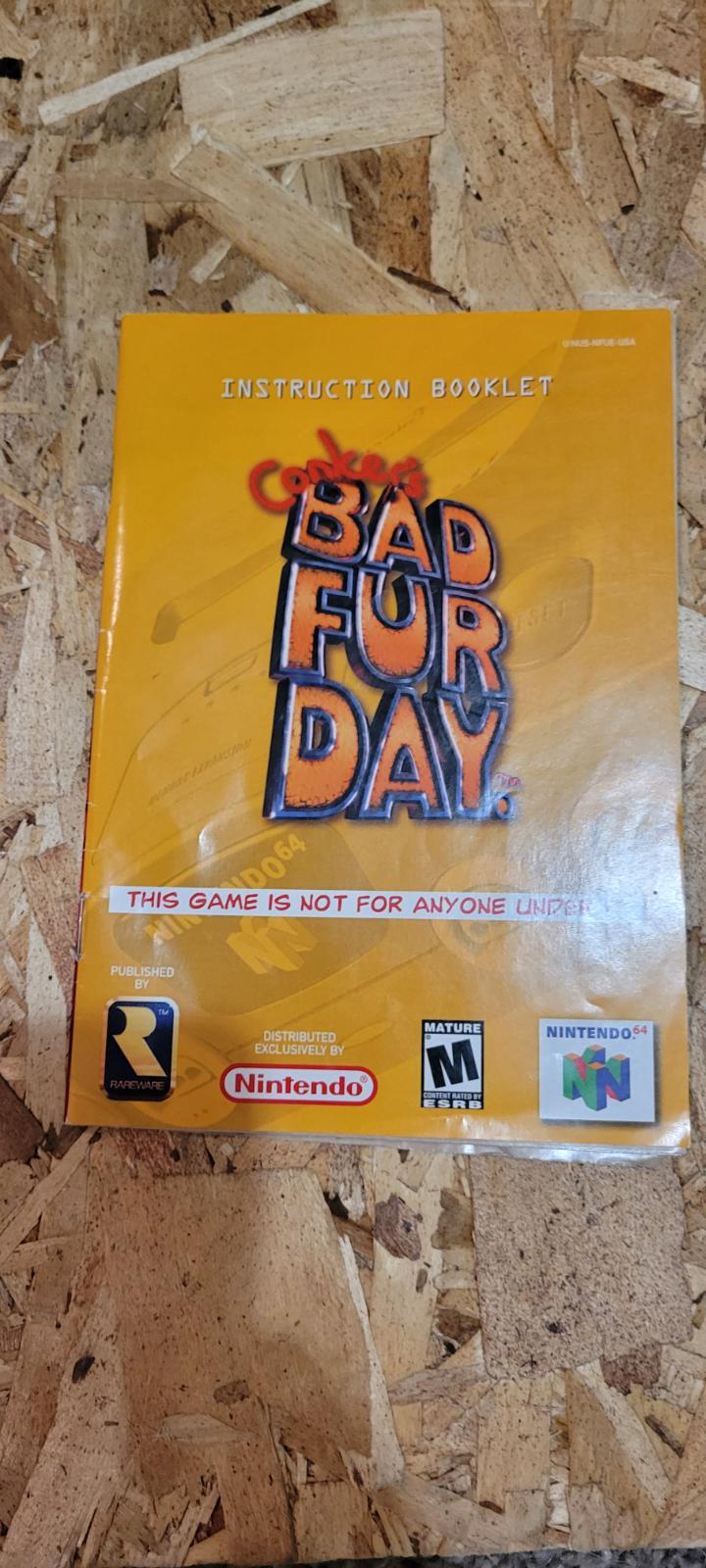 Conker's Bad Fur Day Manual only Nintendo 64