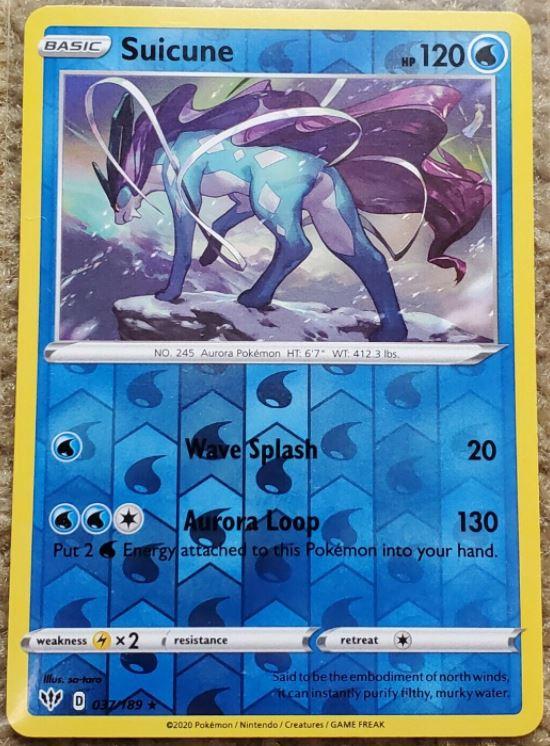 Suicune [Reverse Holo] #37 Pokemon Darkness Ablaze