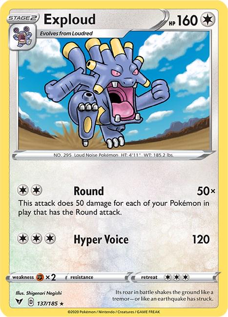 Exploud #137 Pokemon Vivid Voltage