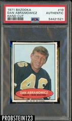 Dan Abramowicz [Hand Cut] #10 Football Cards 1971 Bazooka Prices