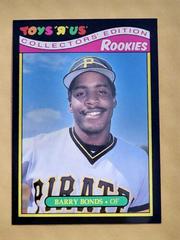 Barry Bonds Baseball Cards 1987 Topps Toys R US Rookies Prices