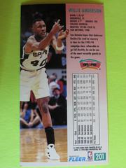 Reverse | Willie Anderson Basketball Cards 1993 Fleer Jam Session