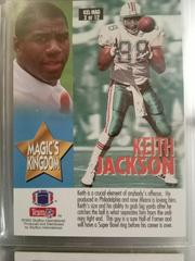 Reverse Image | Jay Novacek, Keith Jackson Football Cards 1993 Skybox Impact Kelly Magic