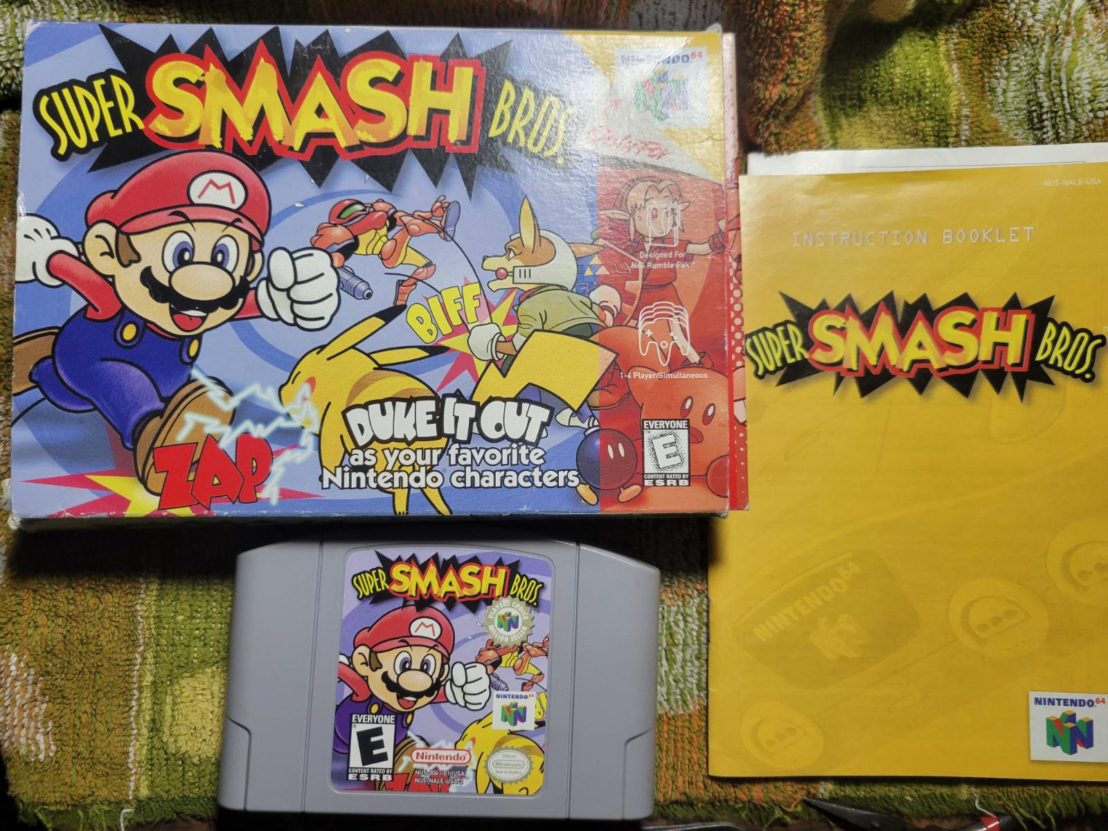 Super Smash Bros. | Item, Box, and Manual | Nintendo 64