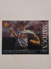 Upper Deck Checklist 1995 [3-5]Cards 376 To 450 | Greg Maddux [Checklist] Baseball Cards 1995 Upper Deck Special Edition