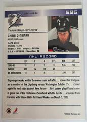 Backside | Chris Dingman [Action] Hockey Cards 2003 ITG Toronto Star