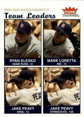 Ryan Klesko, Mark Loretta, Jake Peavy Baseball Cards 2004 Fleer Tradition Prices