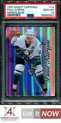 Paul Kariya [Mirror Blue] #14 Hockey Cards 1996 Select Certified Prices
