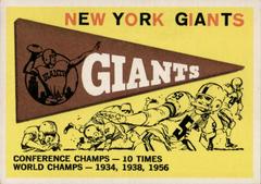 New York Giants [Pennant Card] Football Cards 1959 Topps Prices