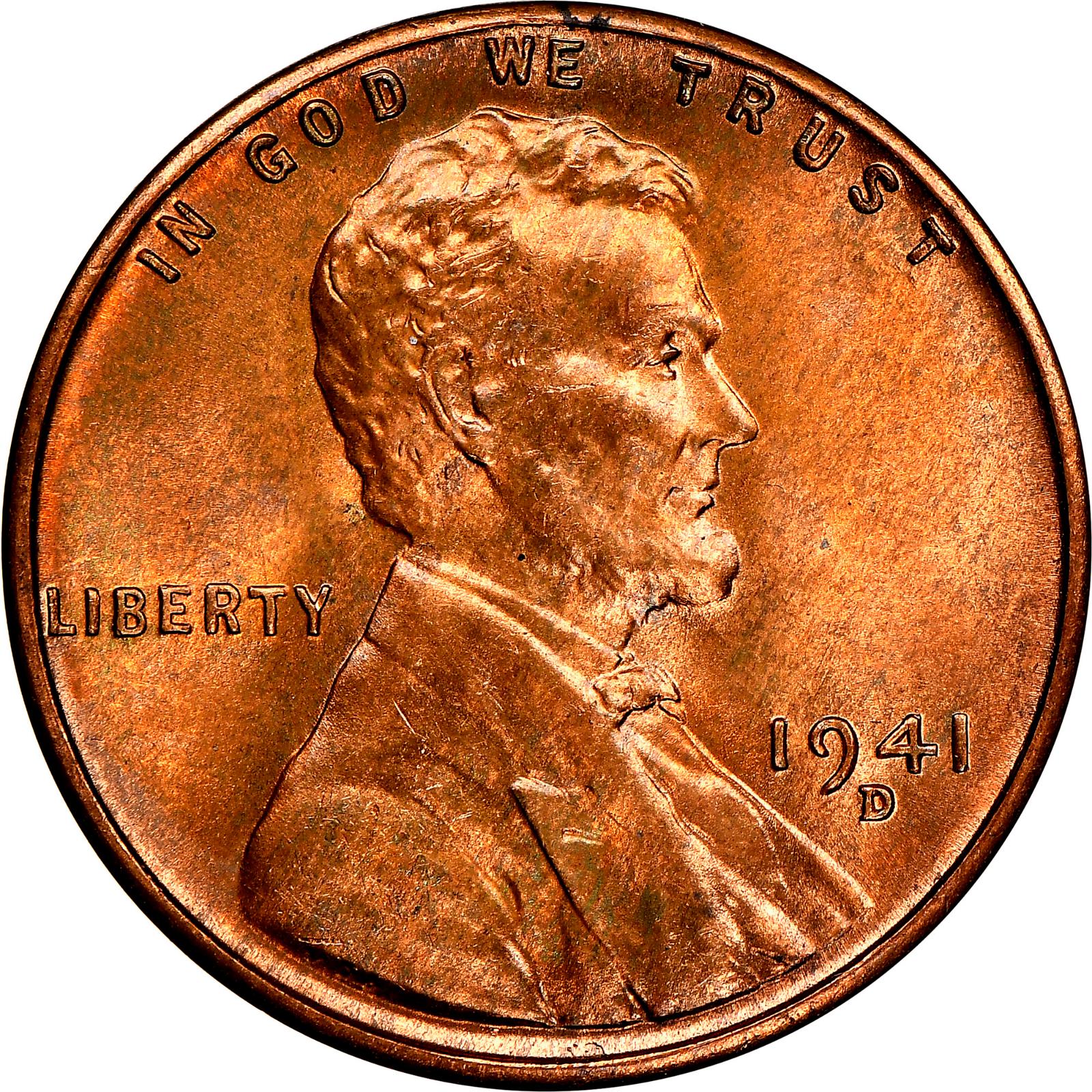 1941 D Coins Lincoln Wheat Penny